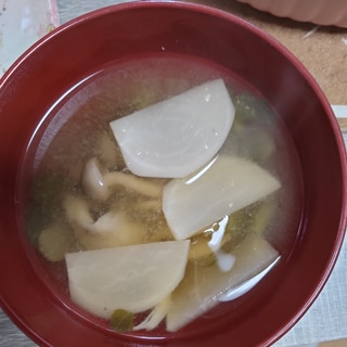 かぶと舞茸としめじのお味噌汁